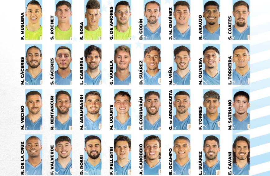 Jugadores dela seleccion uruguaya