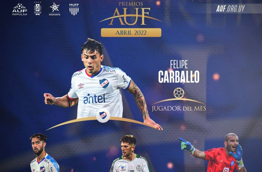 Felipe Carballo obtuvo el premio de mejor jugador del Campeonato Uruguayo  2022 - AUF