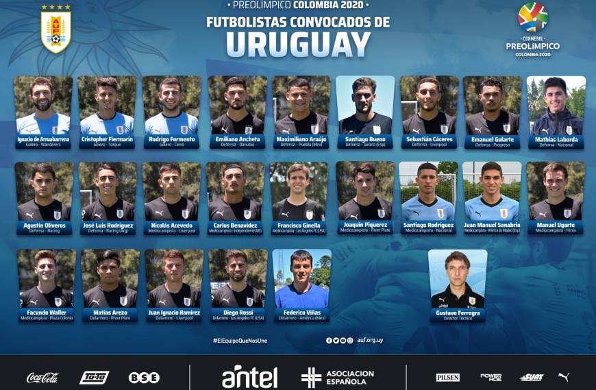 Uruguay definió el equipo de fútbol a Juegos Olímpicos