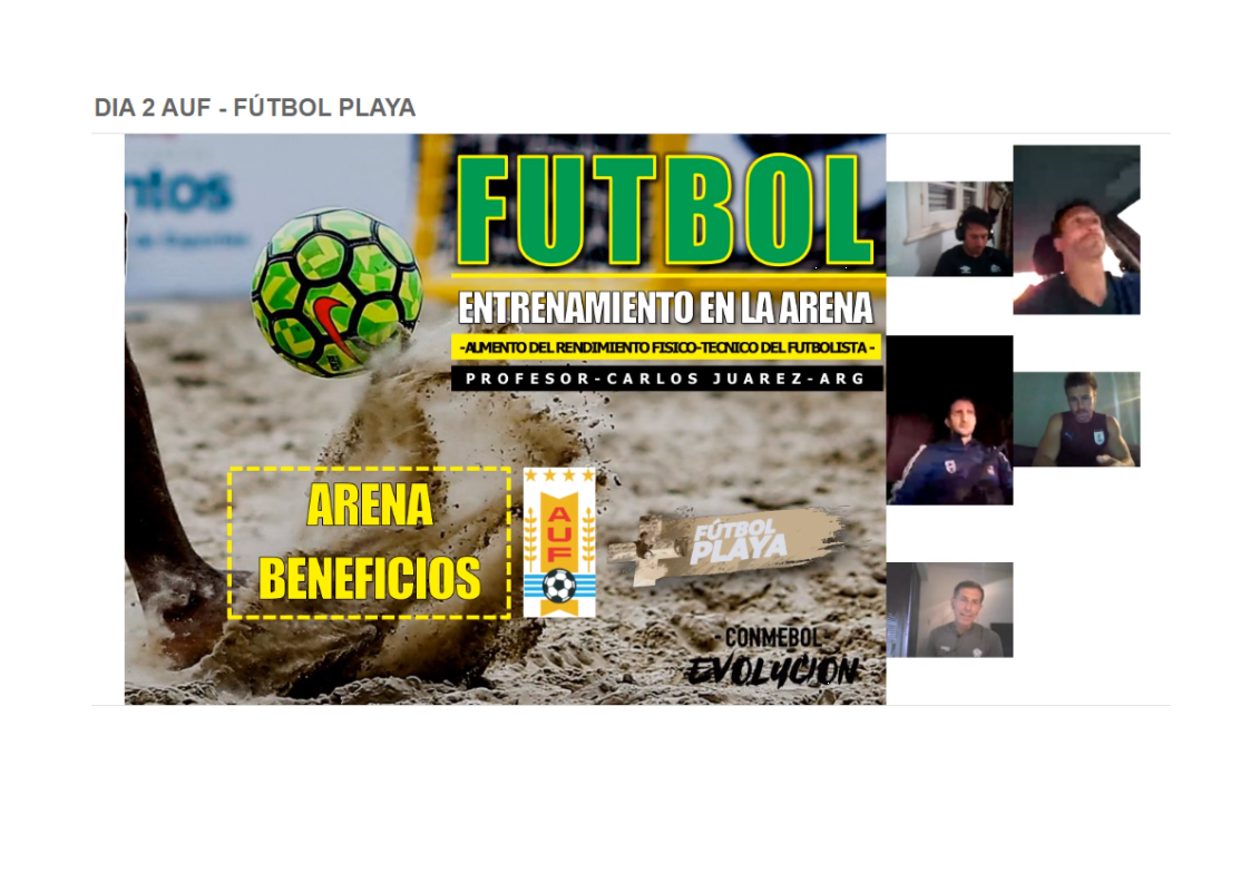 Comenzó el curso de CONMEBOL de Fútbol Playa - AUF