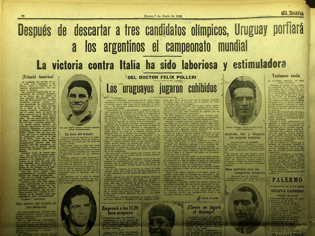 Un día como hoy, pero de 1928, Uruguay se consagraba campeón en los Juegos  Olímpicos de Ámsterdam, defendiendo el título de Colombes…