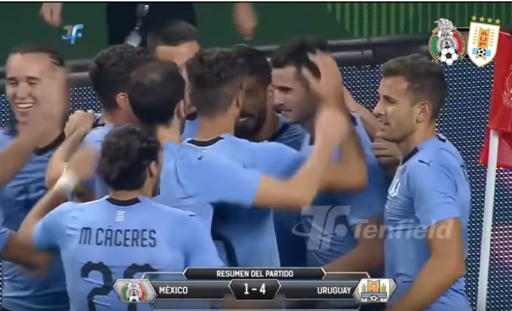 Primer gol en la selección (Uruguay 4 - 1 México)